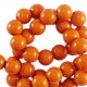 Acrylic beads 4mm round Shiny Rusty orange